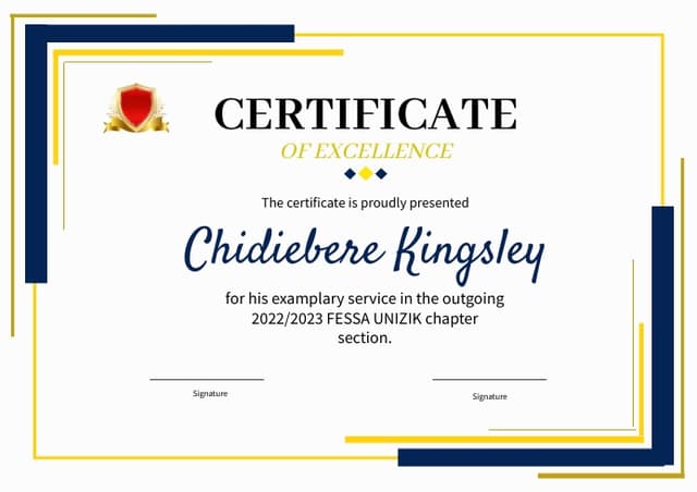 Certificate